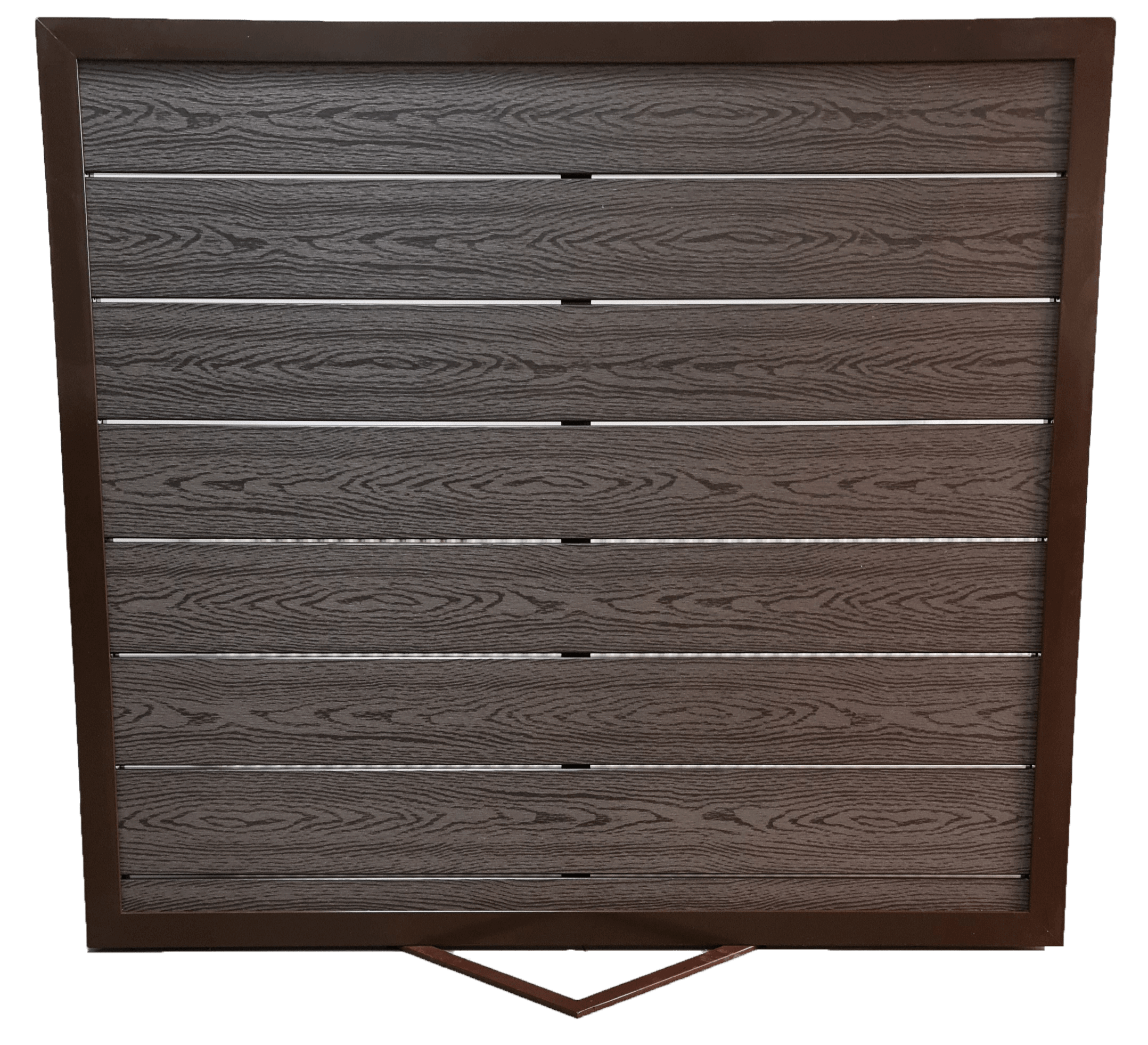 Panou gard cu rama din aluminiu si sipci WPC